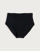 image 4 of F&F Textured High Waisted Bikini Bottoms in Black