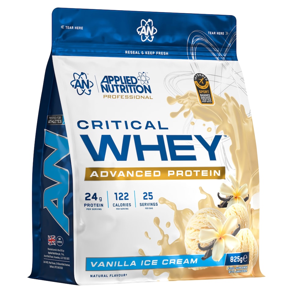 image 1 of Applied Nutrition Critical Whey Protein Powder Vanilla Ice Cream 825g