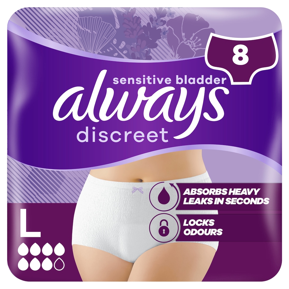 image 1 of Always Discreet Incont Pants Plus Large X8