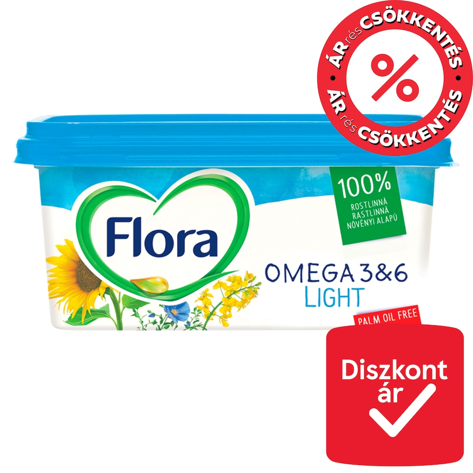 Flora Light margarin 400 g  1. kép