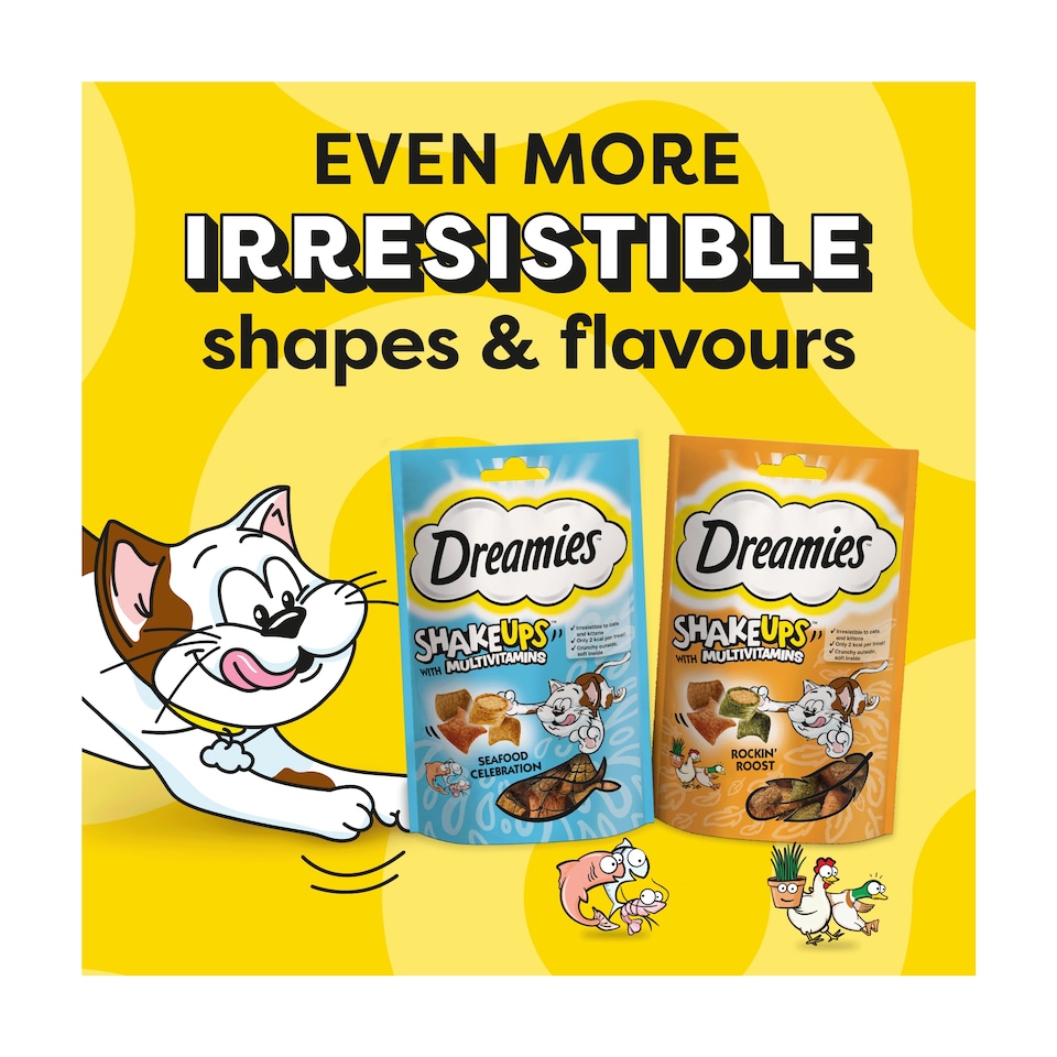 image 1 of DREAMIES Shakeups Seafood Celebrations Cat Treats 180G