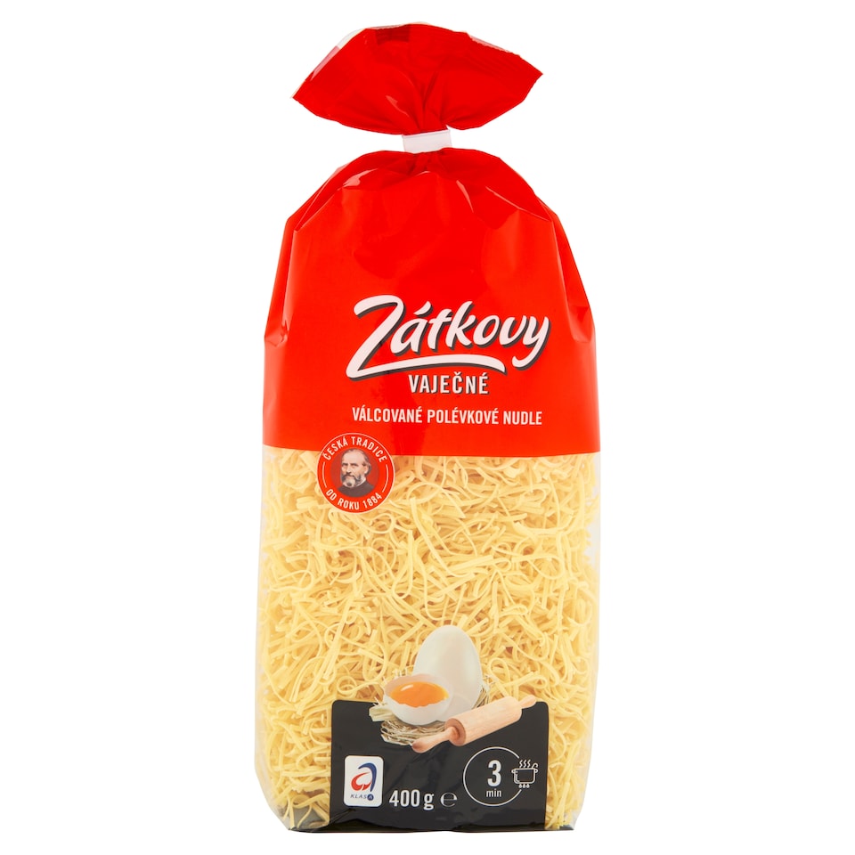 Obrázek 1 pro produkt Zátkovy Vaječné Válcované polévkové nudle 400g