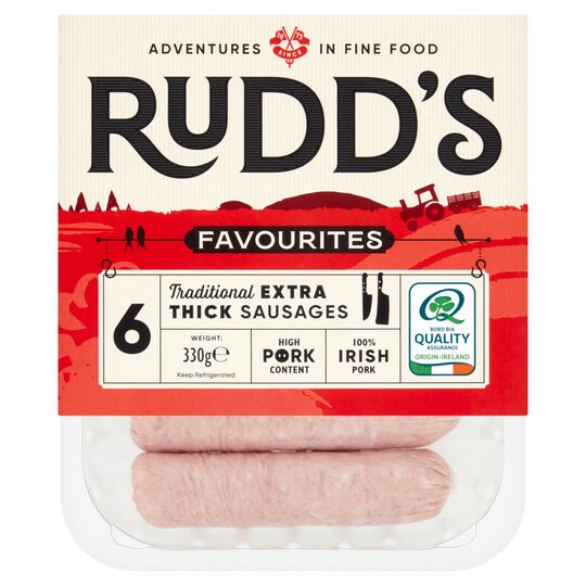 Rudd's Traditional Jumbo Sausages 330G Tesco Groceries