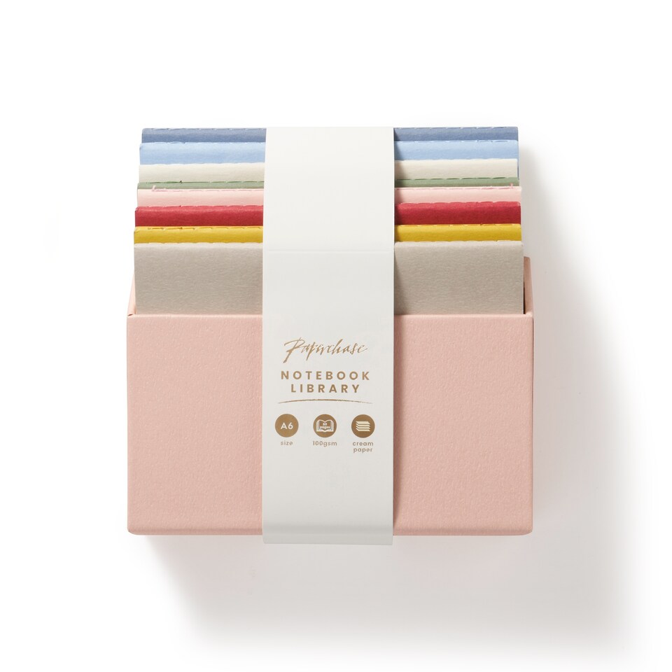 image 1 of Paperchase A6 8pk Notebook Library