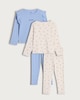 image 2 of F&F Girls 2-Pack Cotton Rich Bow Print Pyjama Set in Blue