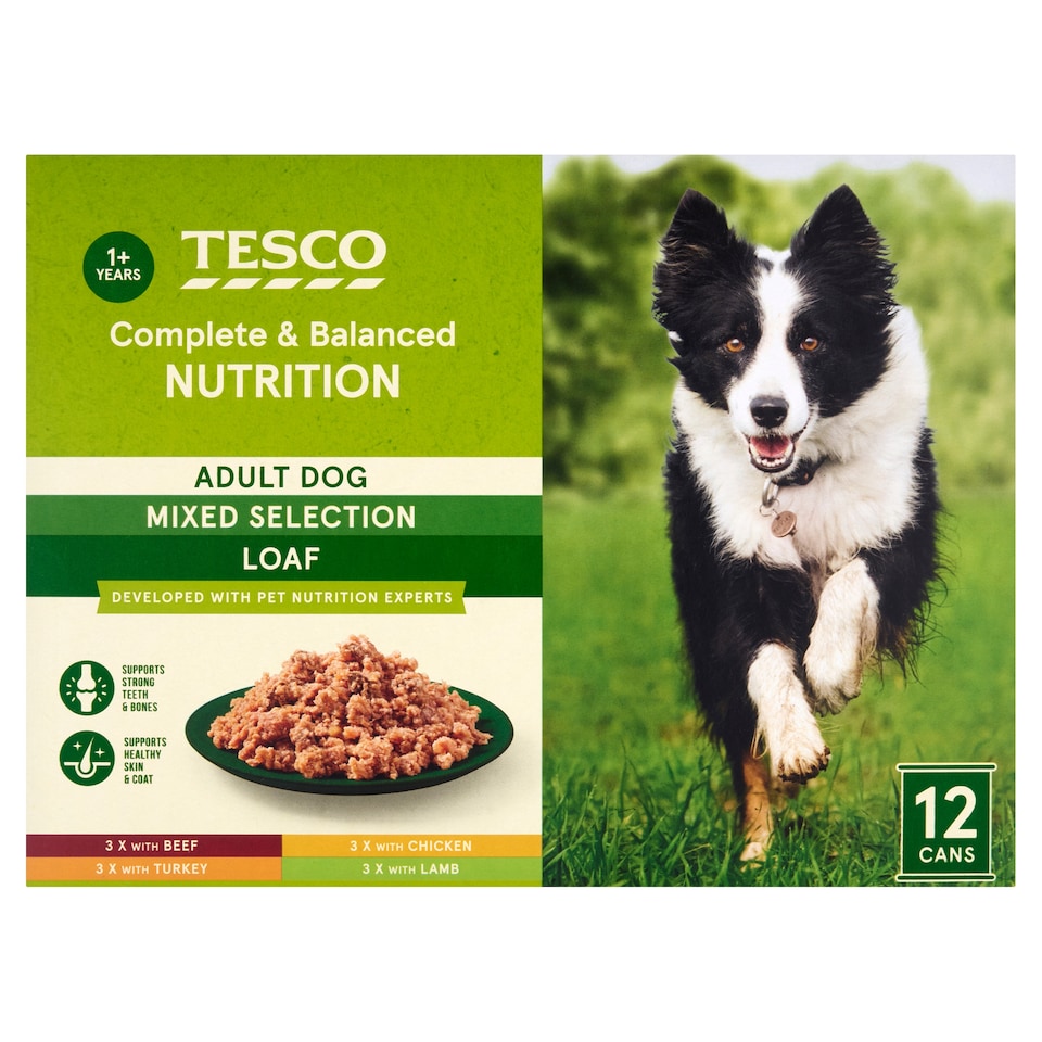 Tesco Pet Adult Dog Nutrition Mixed Selection in Gravy 12 x 400g