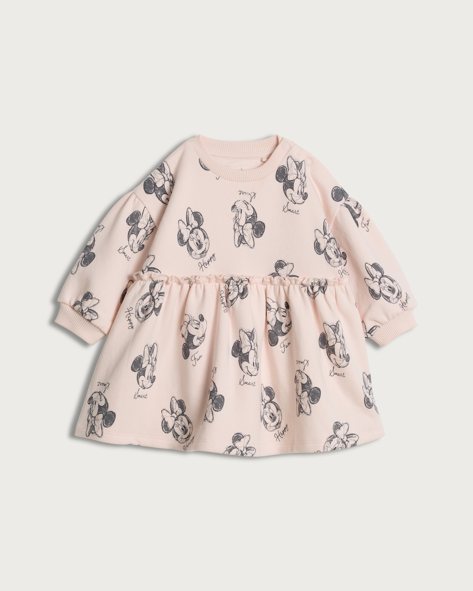 image 1 of Disney Minnie Mouse Cotton Rich Sweater Dress in Pink