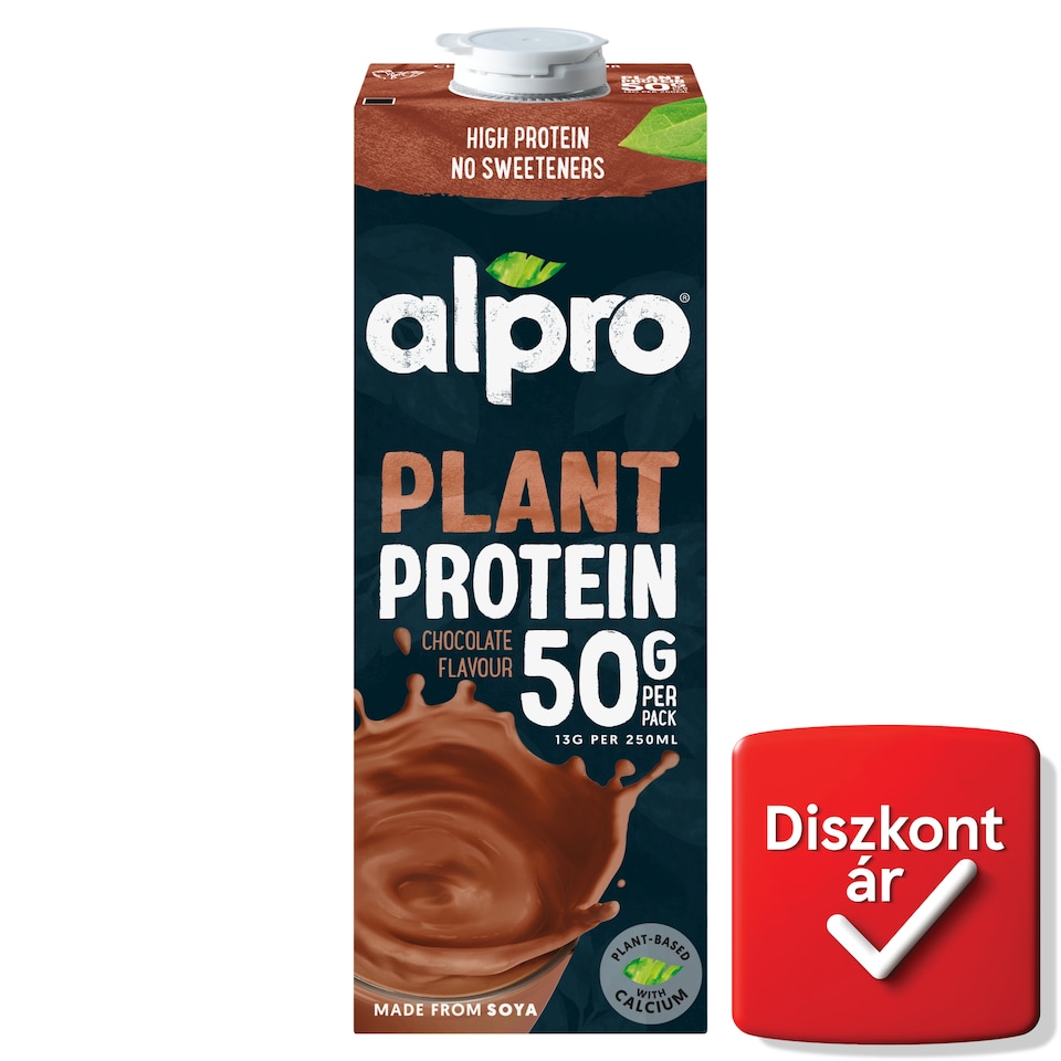 Alpro Plant Protein UHT csokoládéízű szójaital hozzáadott kalciummal, B2- és D2-vitaminnal 1 l