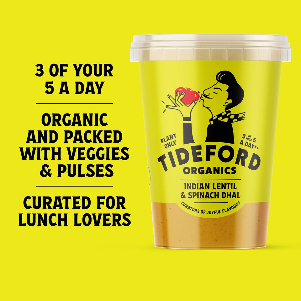 image 1 of Tideford Organics Indian Lentil & Spinach Dhal 560g