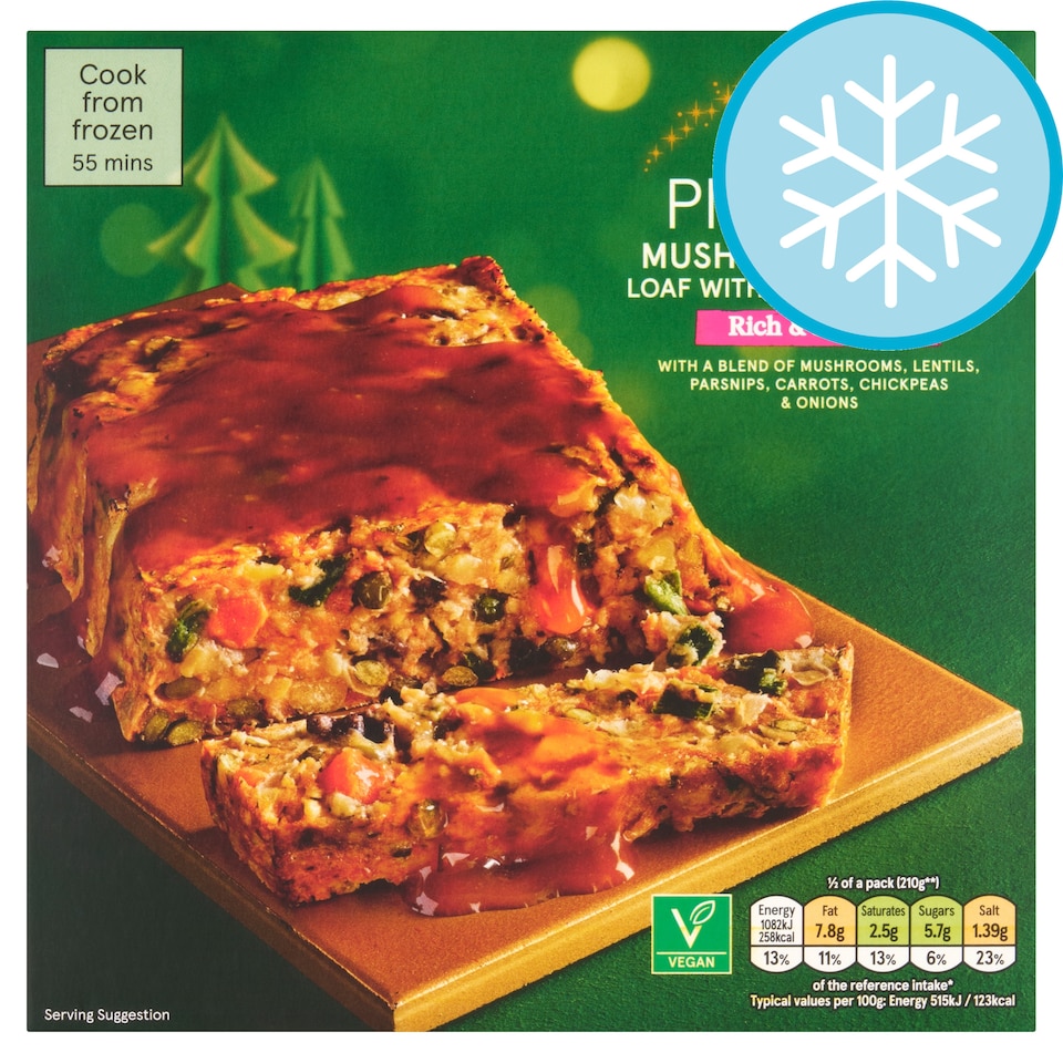 TESCO Plant Chef Mushroom & Lentils No Meat Loaf 480g