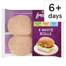 Tesco Free From White Rolls 4 Pk