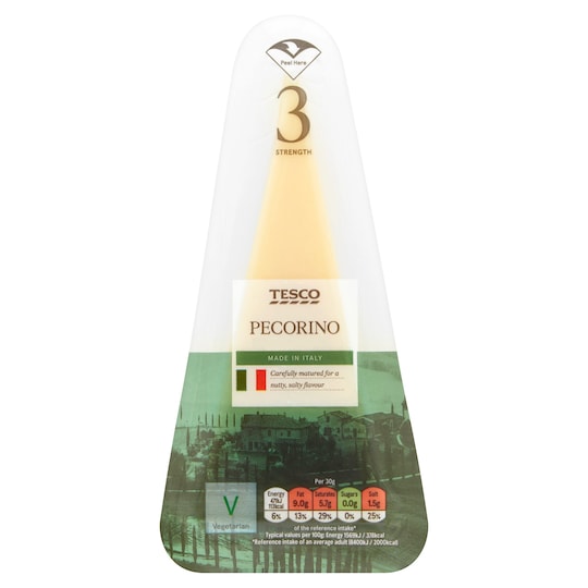 Tesco Pecorino Italian Cheese 170G Tesco Groceries