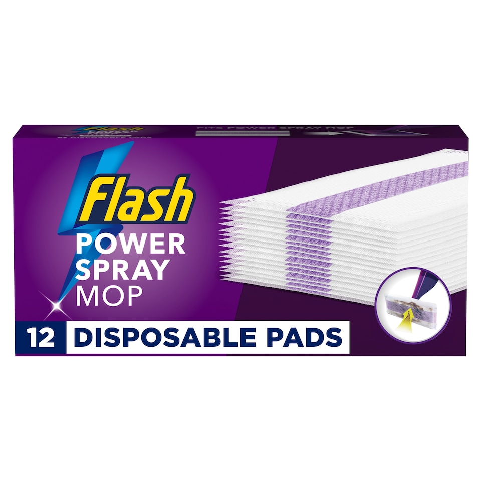 image 1 of Flash Power Spray Mop Refill Pack 12 Disposable Pads