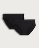 image 1 of F&F 2-Pack Contour High Leg Seamless Knickers in Black