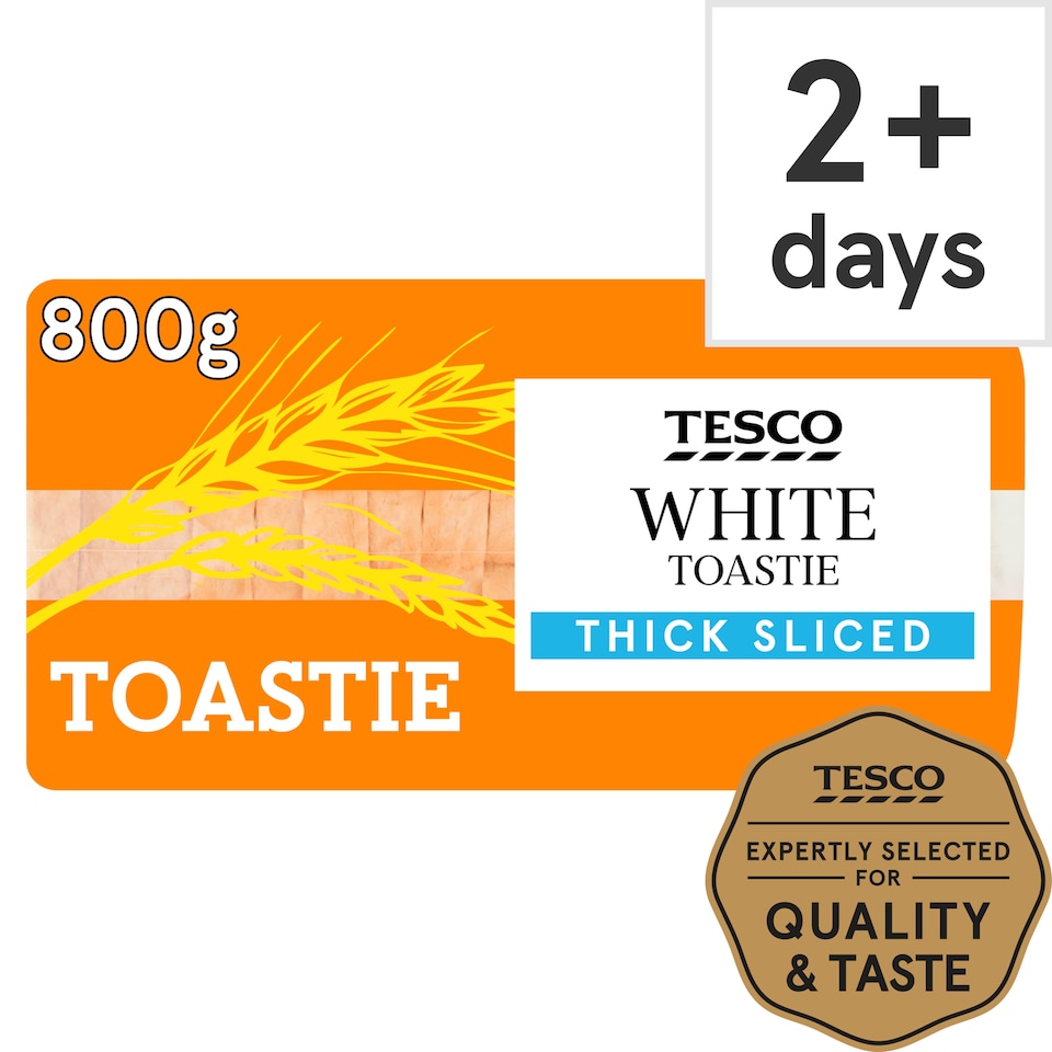 Tesco White Toastie Bread Thick Sliced 800g