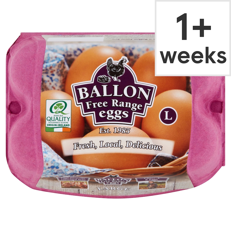 Ballon Free Range Large Eggs 6 Pack