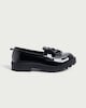 image 1 of F&F Patent Tassel Loafers in Black