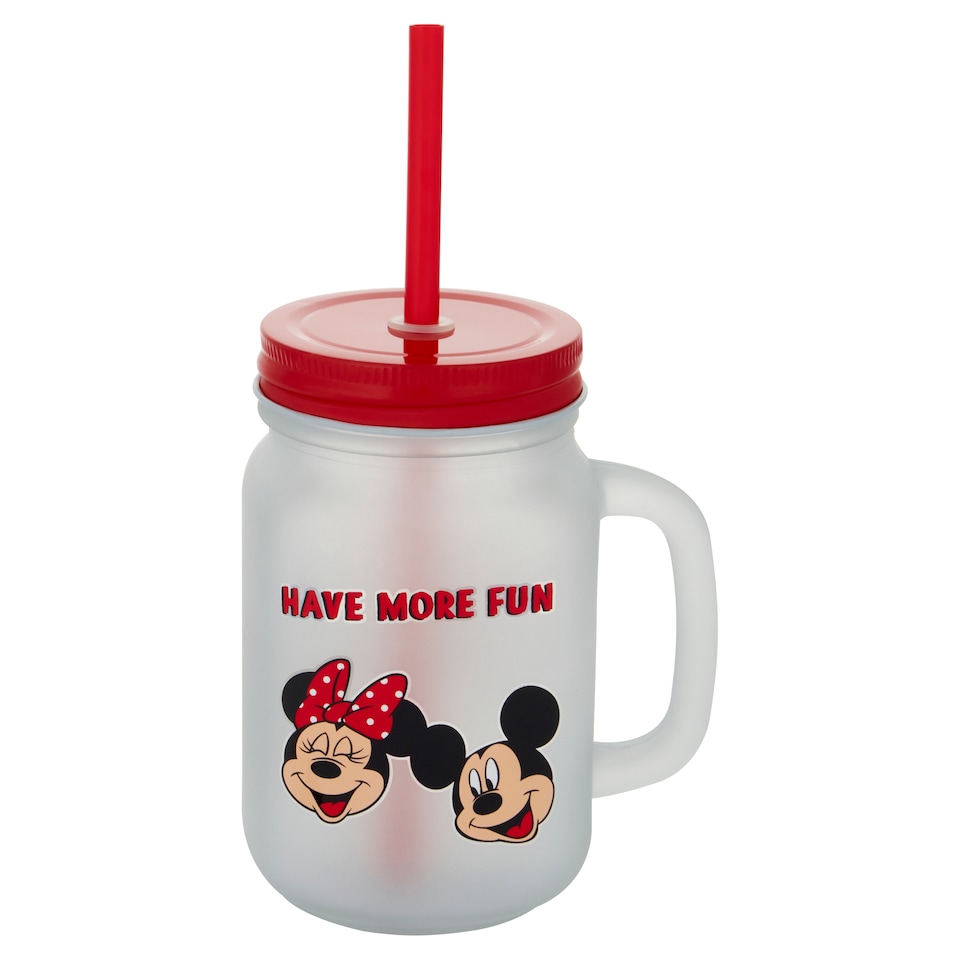 image 1 of Tesco Disney Mickey & Minnie Drinking Jar