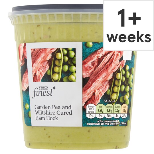 Tesco Finest Pea & Wiltshire Cured Ham Soup 600G Tesco Groceries