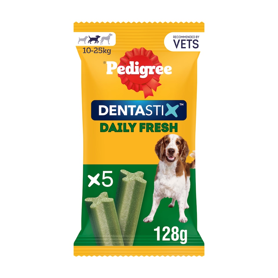 image 1 of Pedigree Dentastix Fresh Medium Dog Treats 5 Dental Sticks