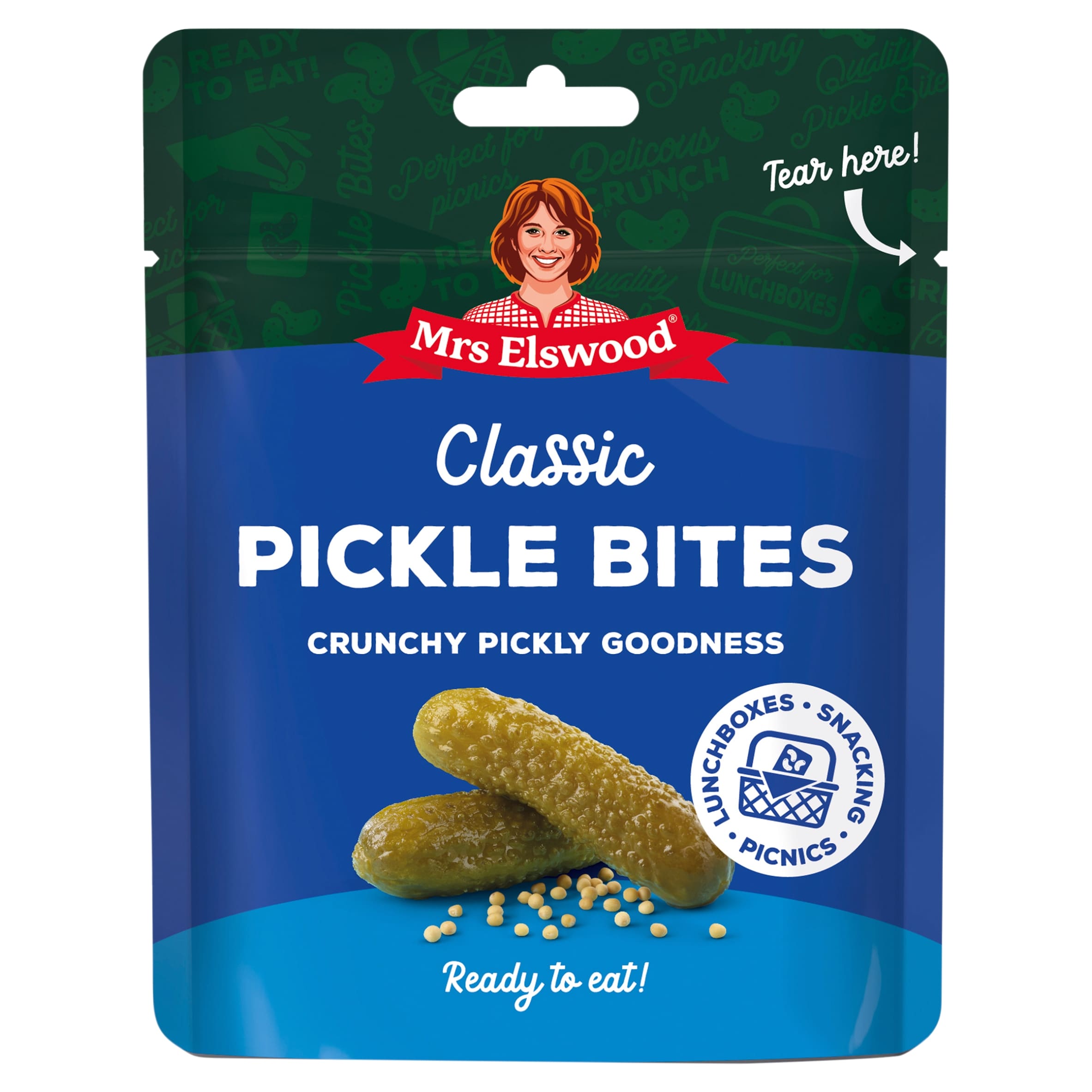 MRS ELSWOOD CLASSIC PICKLE BITES 50G - Tesco Groceries