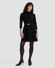 image 1 of F&F High Neck Belted Dress in Black