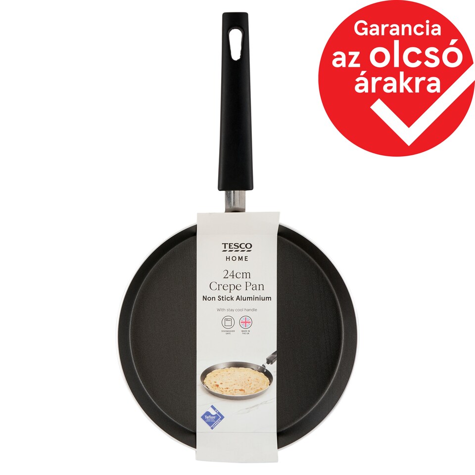 image 1 of Tesco Home Aluminium Crepe Pan 24 cm