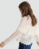 image 3 of F&F Embroidered Sheer Long Sleeved Blouse in Ivory