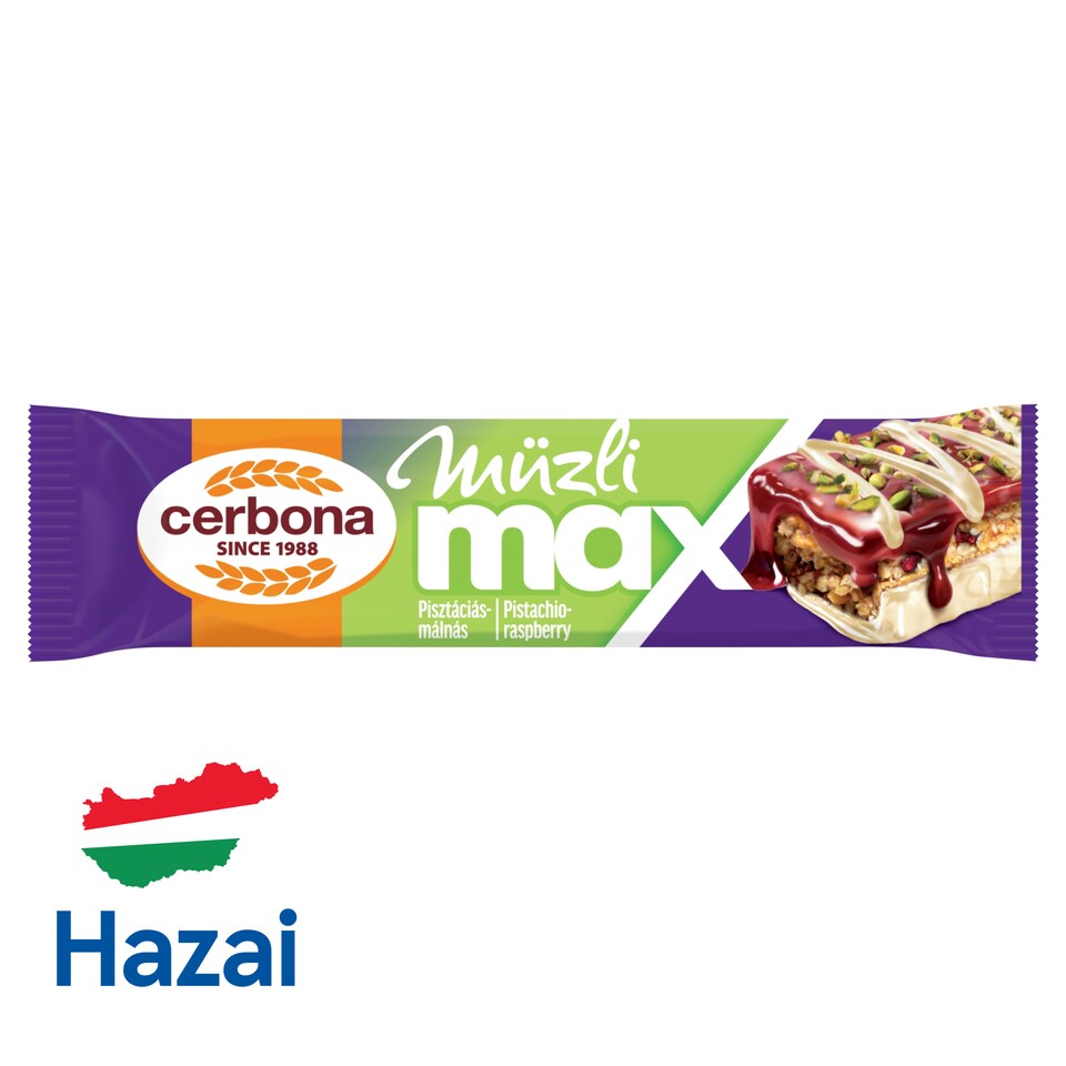 Cerbona Müzli Max Pistachio Raspberry Muesli Bar 30 g