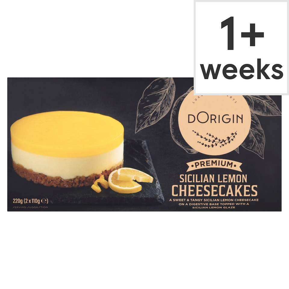 DORIGIN Premium Sicilian Lemon Cheesecakes 2 x 110g