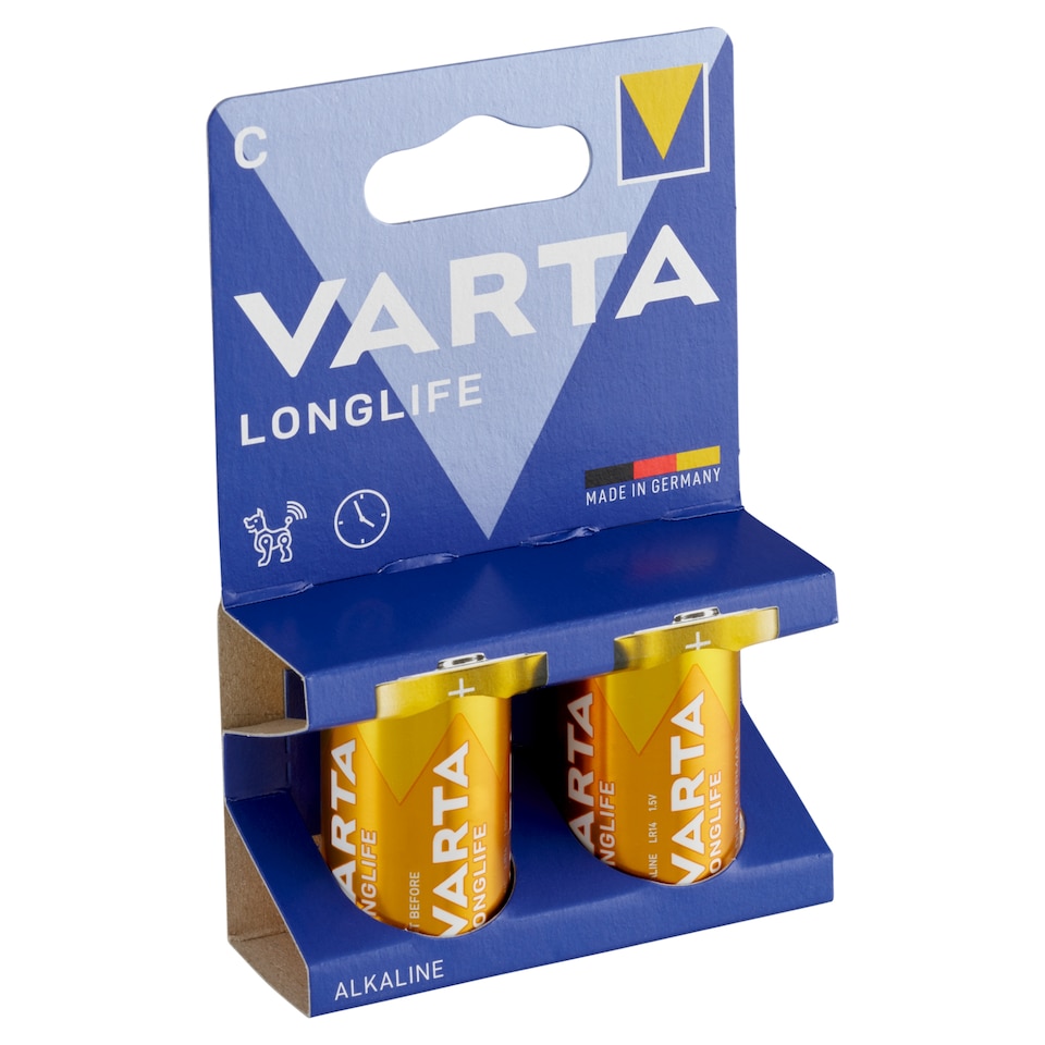 Varta Longlife C Alkaline Batteries 2 pcs