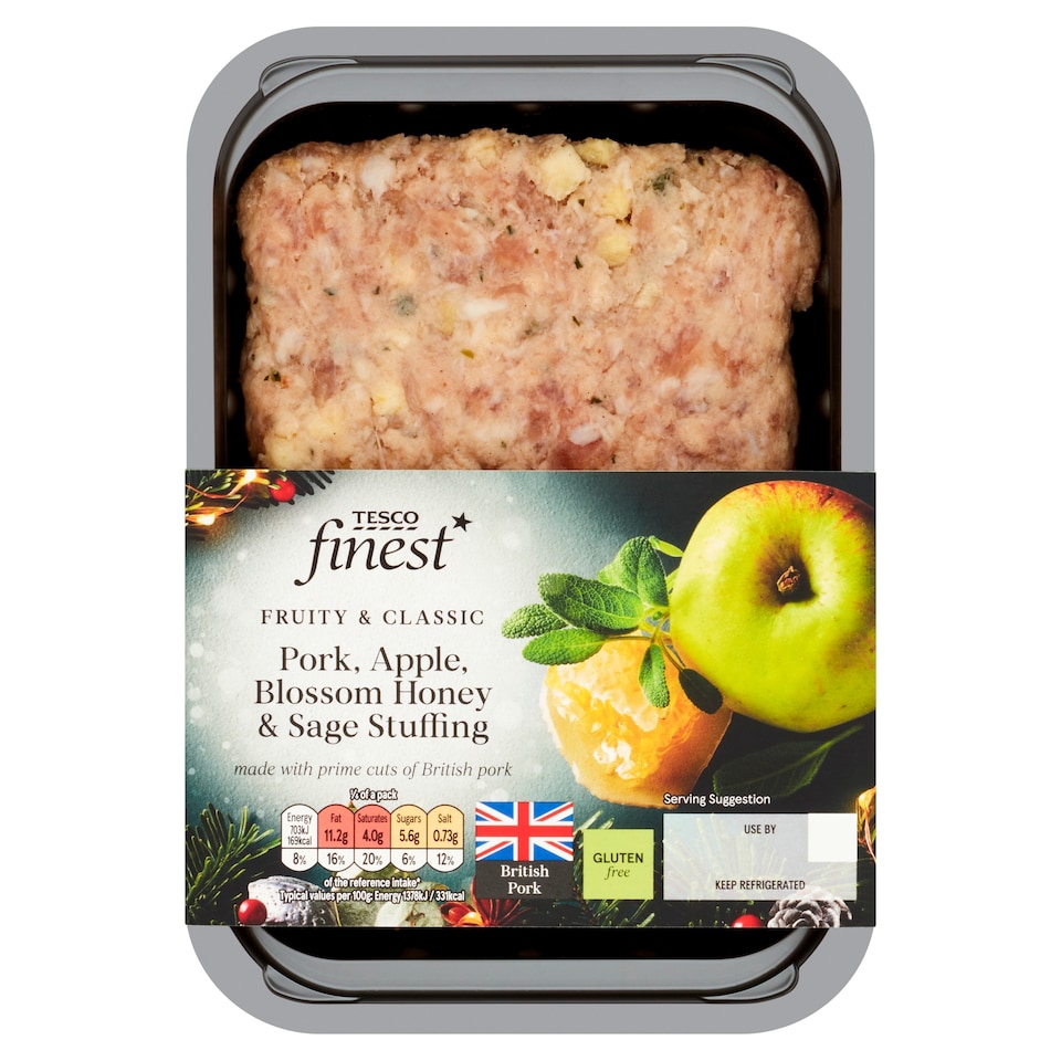 Tesco Finest Pork Apple, Honey & Sage Stuffing 350G