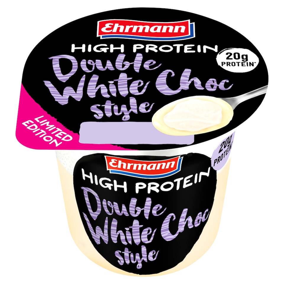 Ehrmann High Protein Double White Choc Style Pudding Dessert 200g