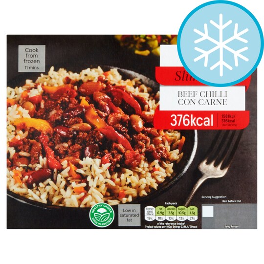 Tesco Slim Cook Beef Chilli Con Carne 500G Tesco Groceries