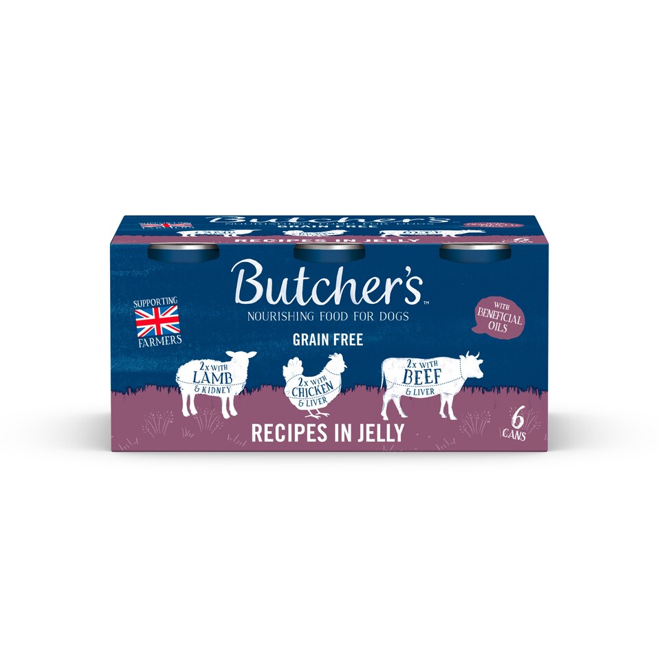 image 1 of Butcher's Recipe In Jelly Dog Food Tins 6x400g