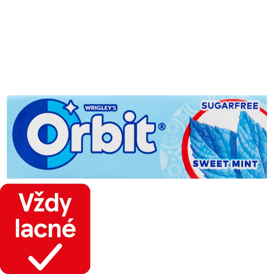 obrázok 1 z Wrigley's Orbit Sweet Mint žuvačka bez cukru s mätovou príchuťou 10 ks 14 g