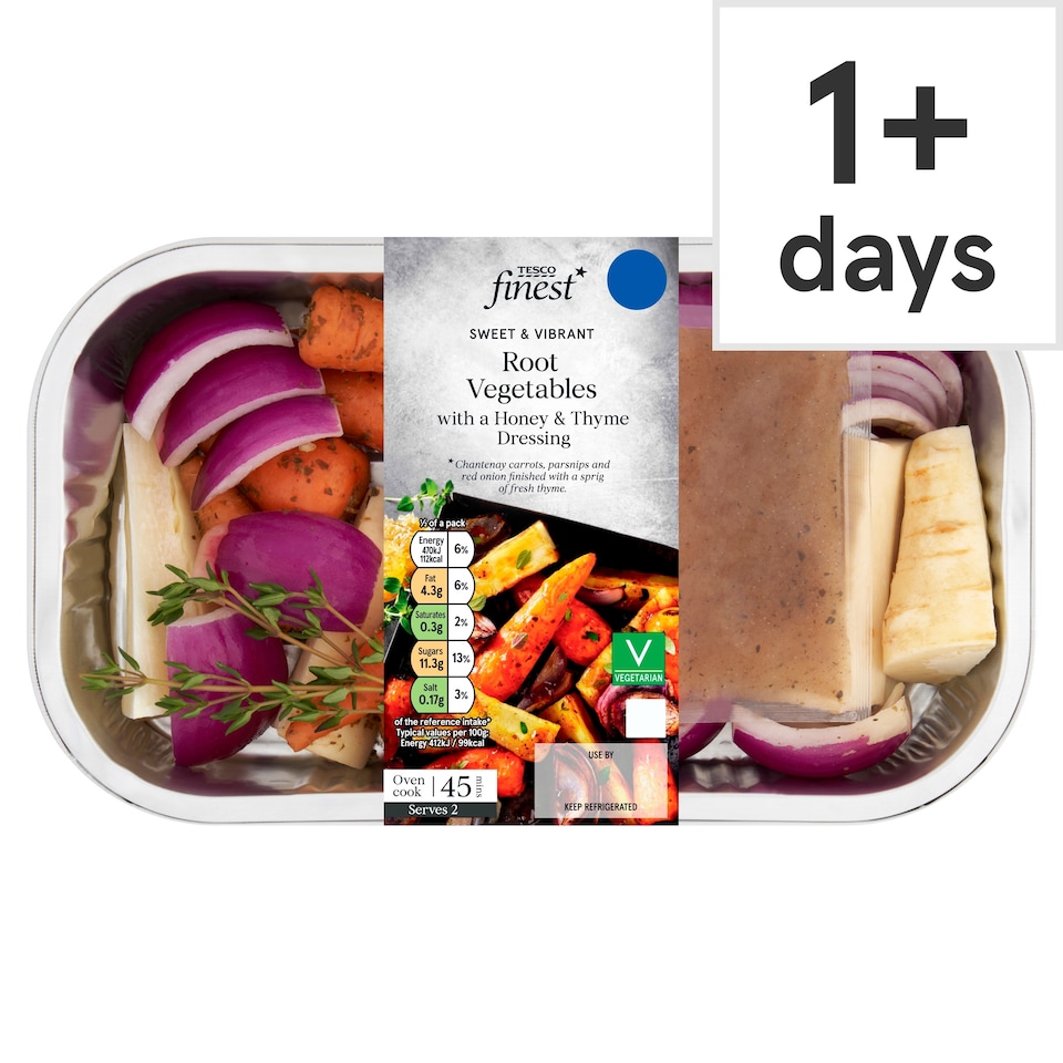 Tesco Finest Roasting Root Vegetables With Honey & Thyme Dressing 400g