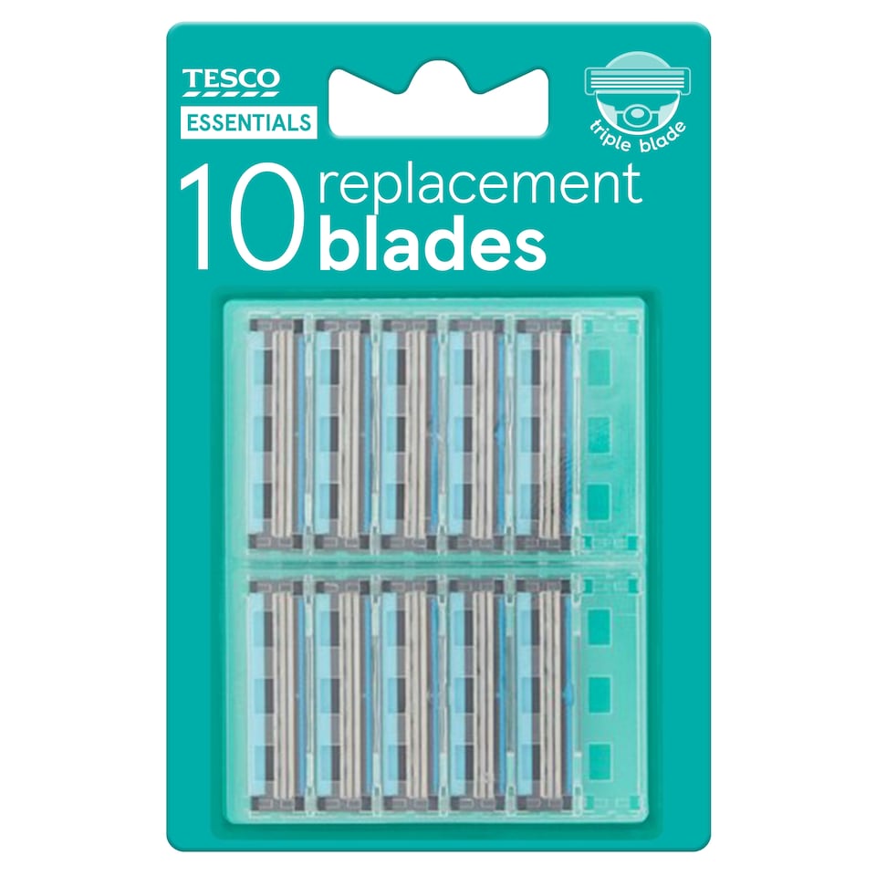 Tesco Essentails Triple Blades Refills 10Pack