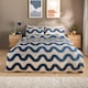 image 4 of Silentnight Supersoft Navy Waves Duvet Set Double 