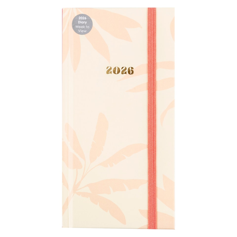 SLIM FLORAL WEEK TO VIEW DIARY 2026