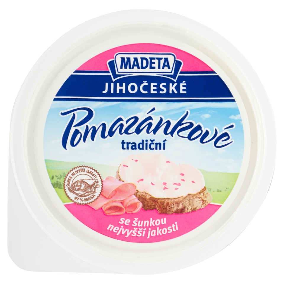 Obrázek 1 pro produkt Madeta Jihočeské pomazánkové tradiční se šunkou nejvyšší jakosti 150g
