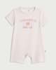 image 1 of F&F Baby Cotton Rich Mummy's Little Cub Short Sleeved Romper in White