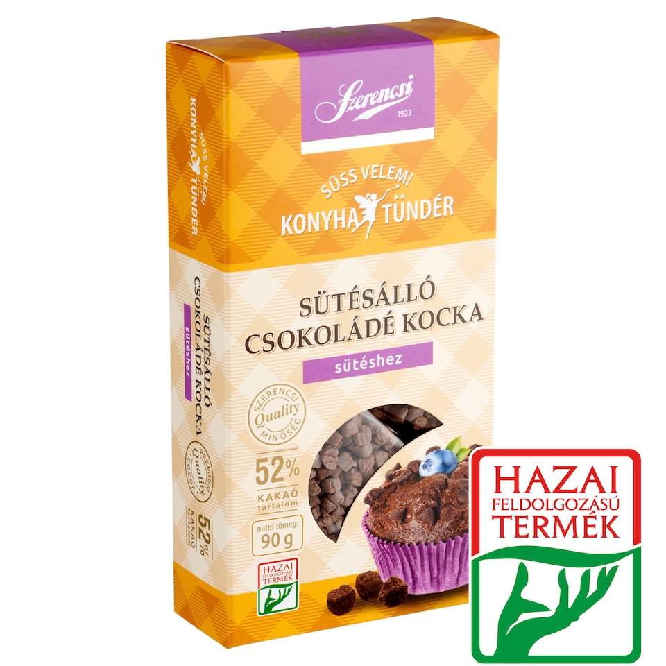 Szerencsi Konyhatündér sütésálló csokoládé kocka sütéshez 90 g