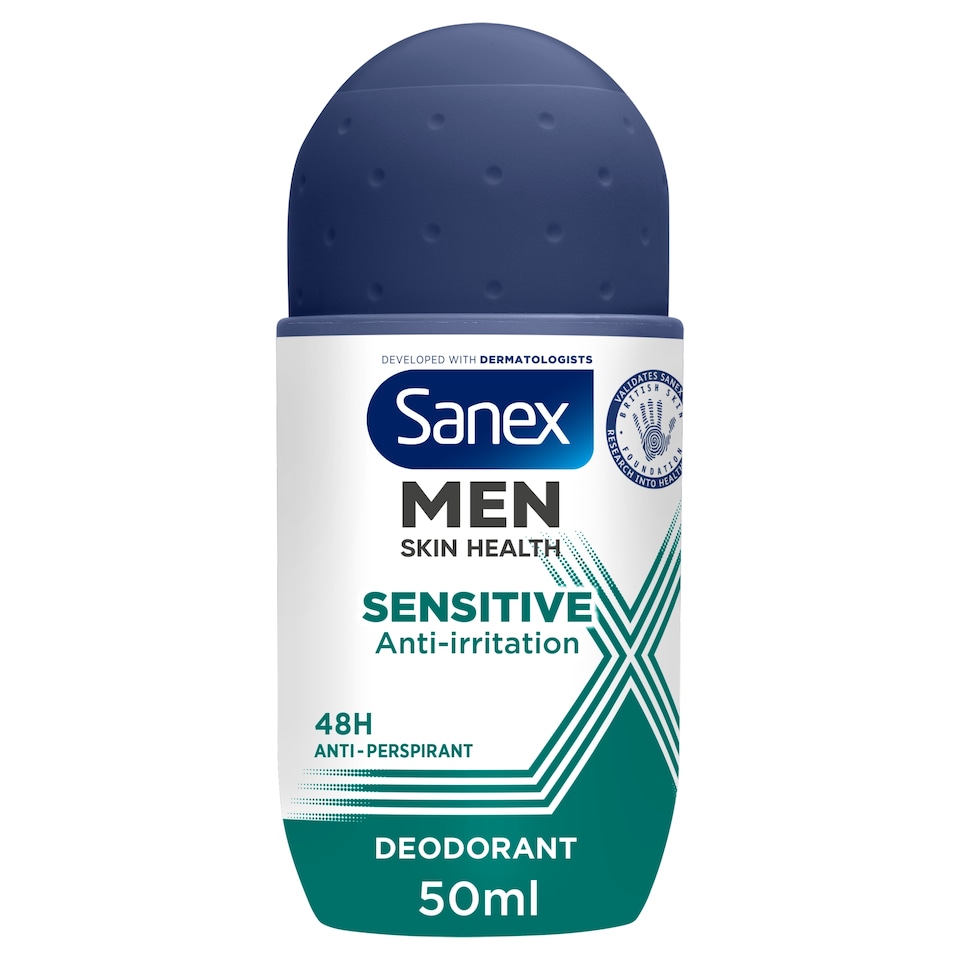 image 1 of Sanex Men Sensitive 48h Antiperspirant Roll-On Deodorant 50ml