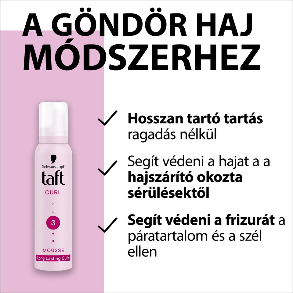 Taft Curl hajhab göndör haj formázásához 200 ml 1. kép