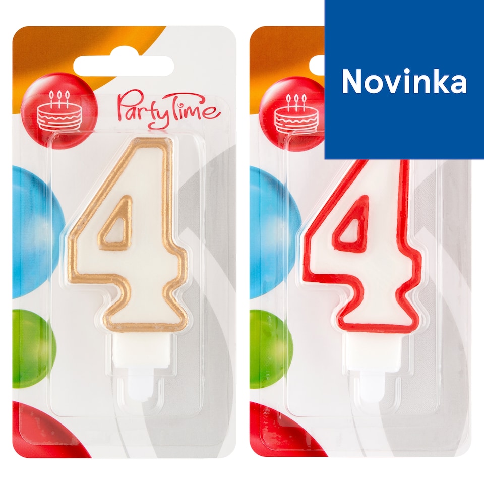 Party Time Numeral Candle Number 4