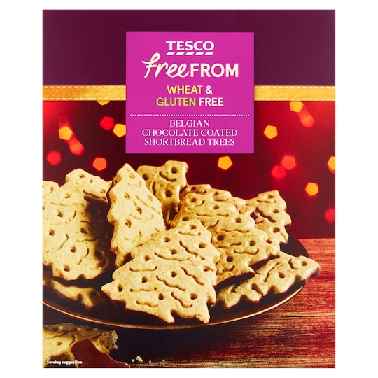Tesco Free From Choc Shortbread Xmas Tree 200g Tesco Groceries