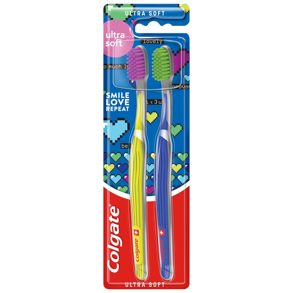 image 1 of Colgate Ultra Soft Design Edition Smile Love Repeat zubná kefka mäkká 2 ks