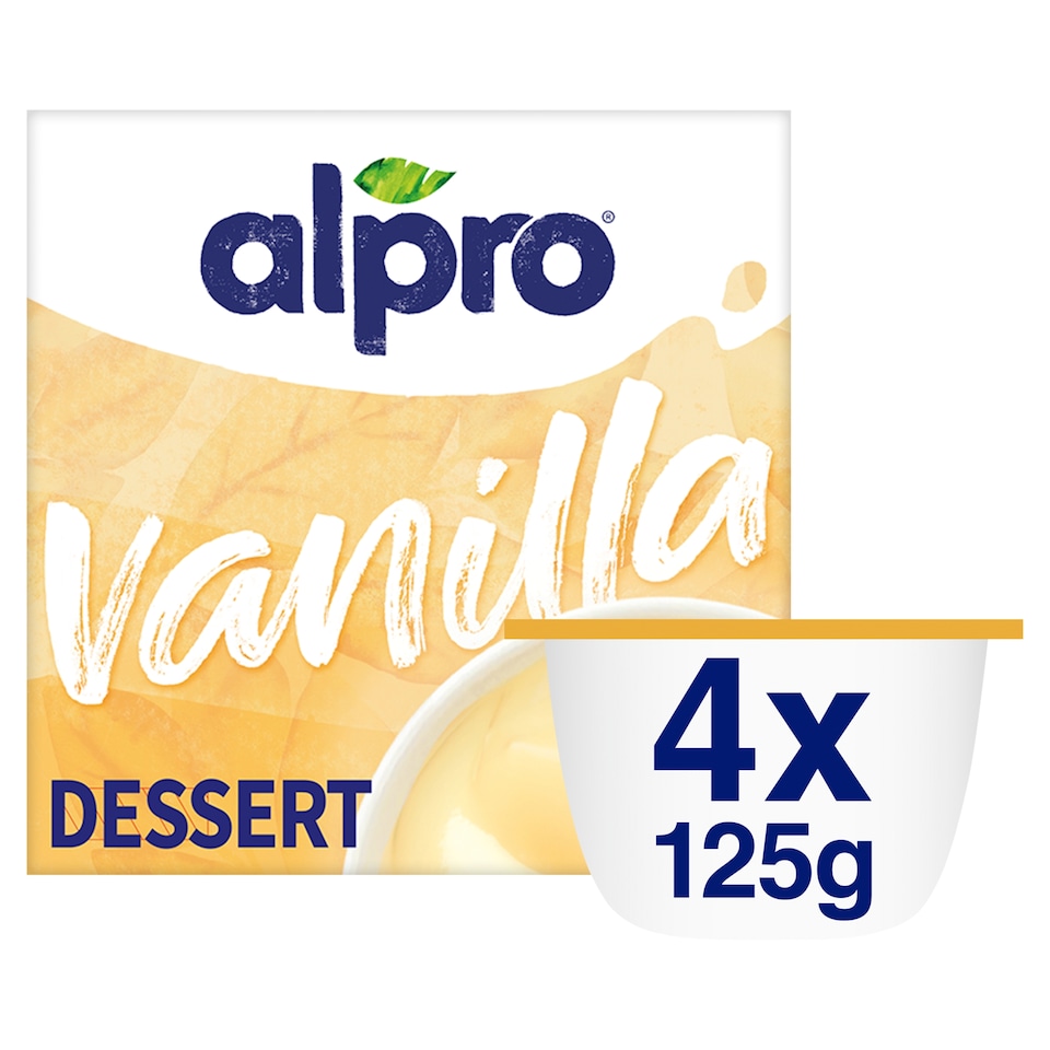 Alpro Vanilla Dairy Free Vegan Soya Dessert 4x125g
