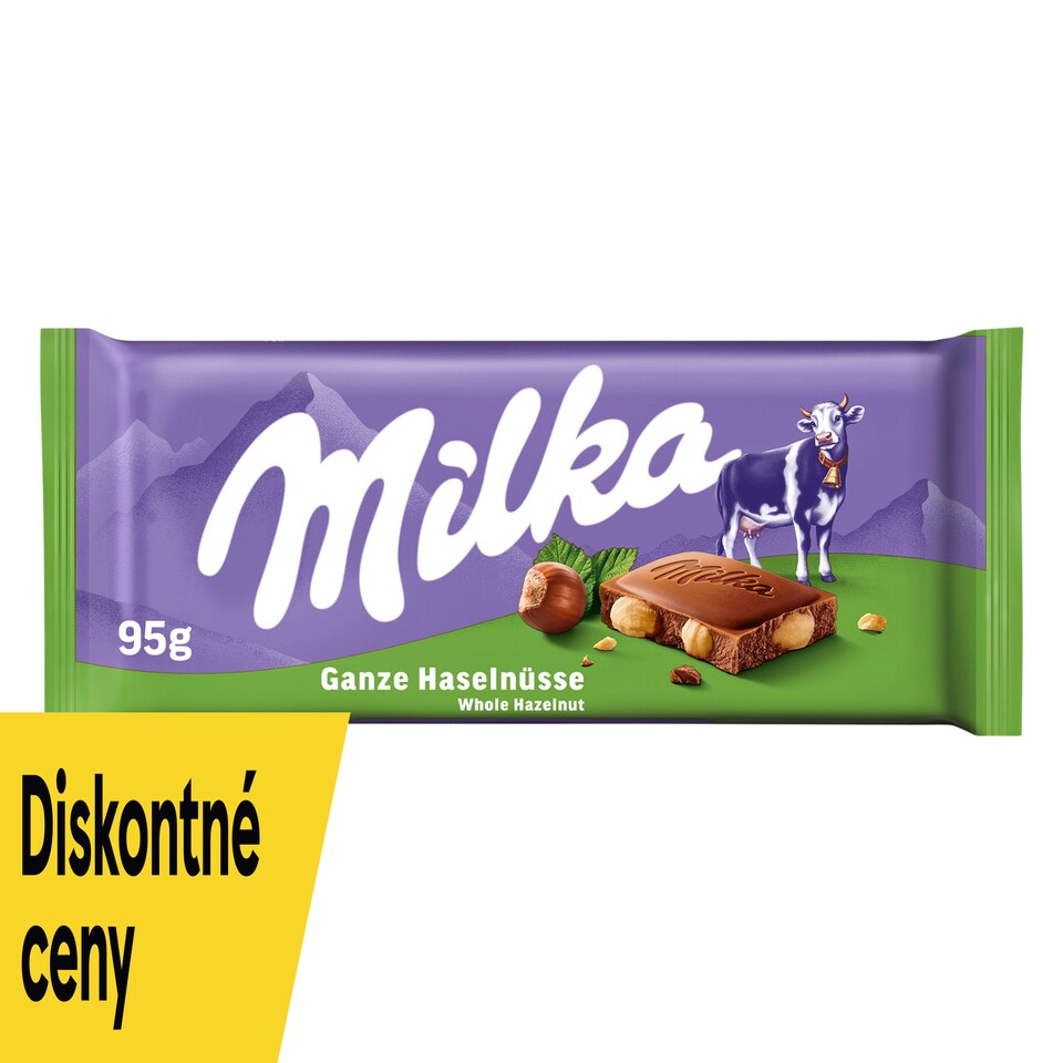 obrázok 1 z Milka Wholenut mliečna čokoláda z alpského mlieka s celými jadrami lieskových orechov 95 g